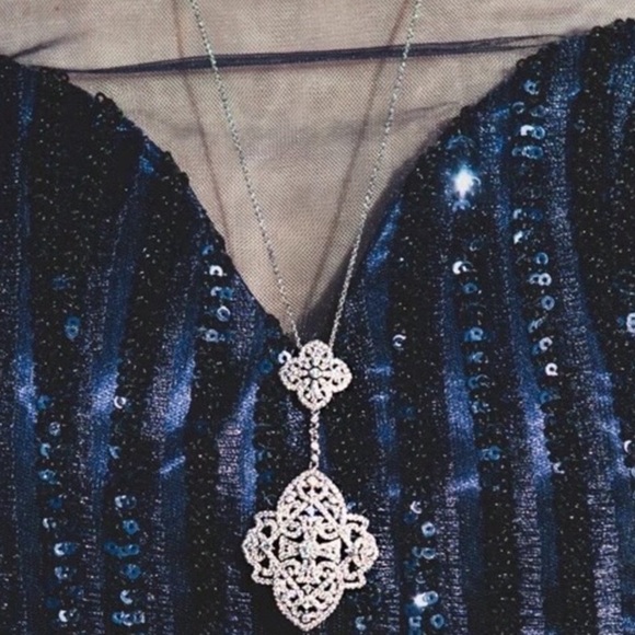 Art Deco Lariat Necklace - Picture 2 of 10